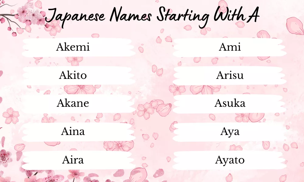 Japanese Girl Names That Start With A Japanese Girl Names That Start With A