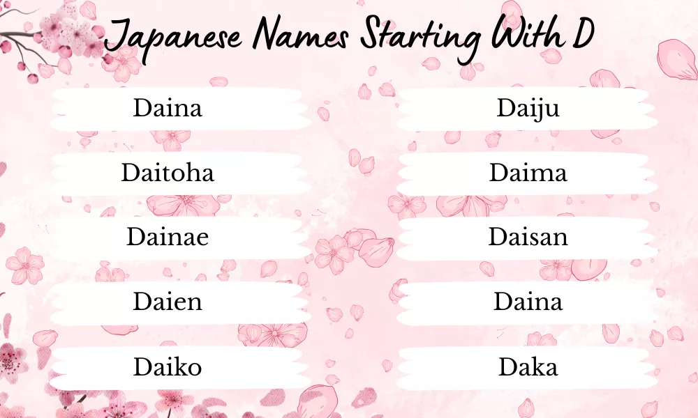 Japanese Girl Names That Start With D Japanese Girl Names That Start With D