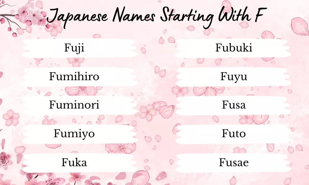 Japanese Girl Names That Start With F Japanese Girl Names That Start With F